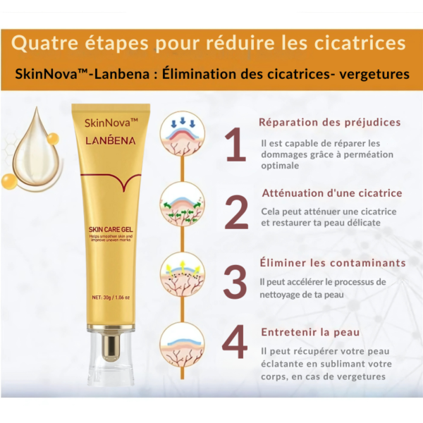 SkinNova™-Lanbena – Gel Réparateur pour Cicatrices, Vergetures et Marques d'Acné – Image 8